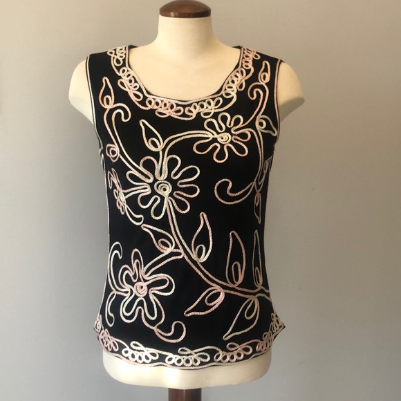Once Again Tops - Sleeveless black top. NWOT